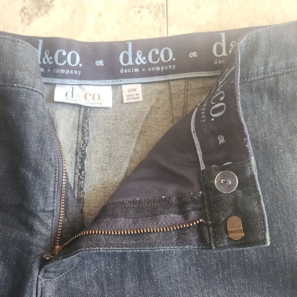 72 D&C Denim & Co plus sz 20 dark wash jeans - Picture 5 of 8